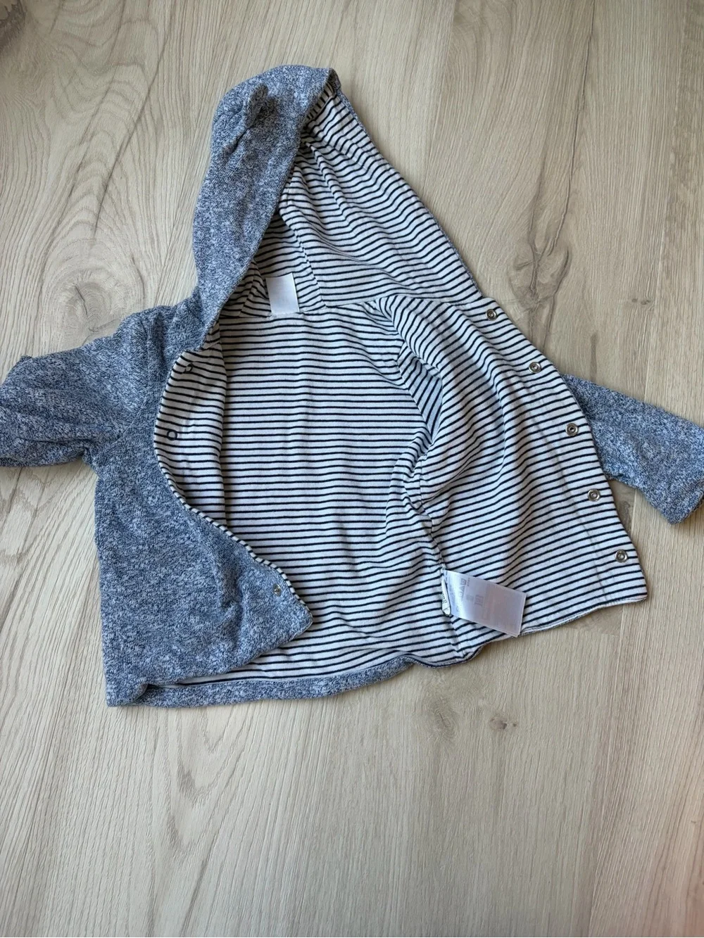 Baby GAP reversible sweater hooded navy size 12-18 months
